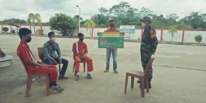 Komsos Babinsa Dengan Karyawan SPBU, Babinsa Purwo Tanoyo Berikan Himbauan Protokol Kesehatan