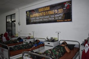Pomdam XII/Tanjungpura Donor Darah pada Masa Pandemi Covid-19