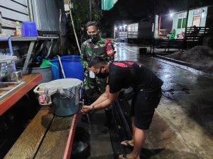 Koramil 22/ Belitang Mensosialisasikan 5M kepada masyarakat binaan