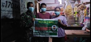 Koramil 22/ Belitang Sosialisasi 5 M kepada Masyarakat