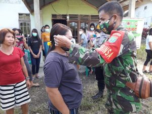 Koramil 1204-06/Bonti mengsosialisasi 5M Kepada Masyarakat Binaan.