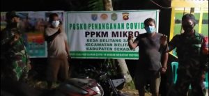 Koramil 22/ Belitang Mensosialisasikan 3M kepada masyarakat binaan