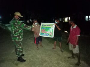 Babinsa tak Henti-hentinya Sosialisasi  3 M kepada Masyarakat Binaan