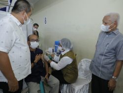 Bupati Bersama Forkopimda Asahan Tinjau Vaksinasi Covid-19 Tahap II di Gedung Serbaguna Kisaran