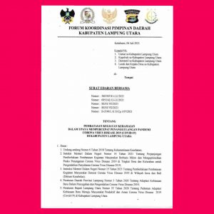 Lampura Zona Merah, Forkopimda Keluarkan Surat Edaran Larangan