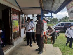 Polres Landak Bersama Satgas PPKM Mikro Cek Dua Desa Zona Merah