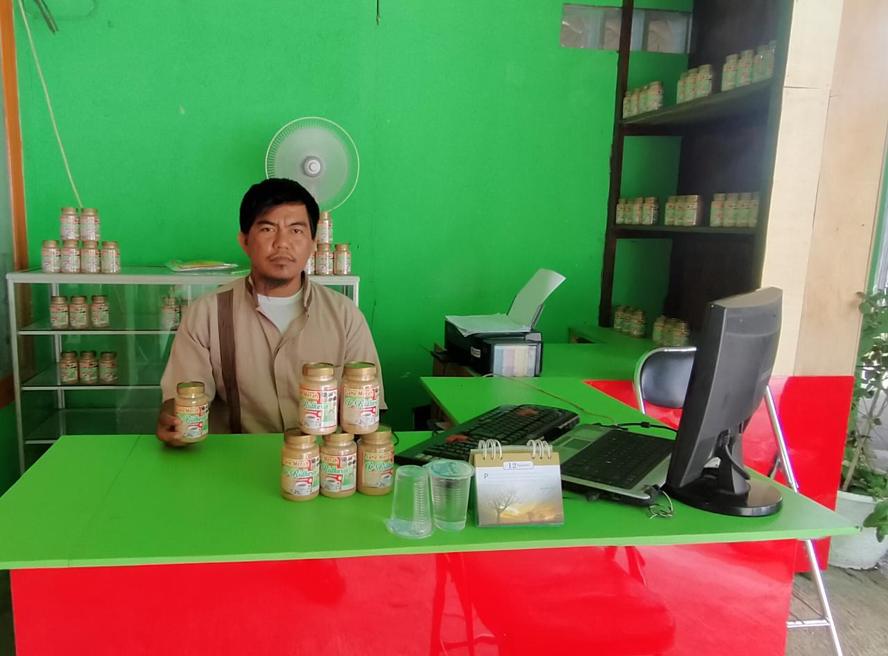 Pelaku UMKM Serbuk Jahe Merah AR-Ridhwan, Muhammad Ridhwan.