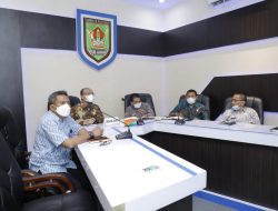 Sekda Asahan Ikuti Rakor, Monitoring dan Evaluasi Covid-19 di Provinsi Sumut Secara Virtual