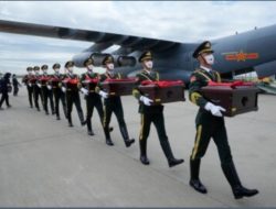 Sisa-sisa Jenazah 109 Tentara China Korban Perang Korea Dipulangkan