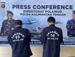 Ditpolairud Polda Kalteng Amankan Dua Pelaku Penjual Sabu di Dermaga Jaya Kelapa Kotim