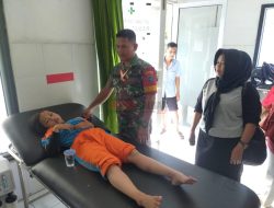 Pelajar SD Terserempet Motor, Babinsa Koramil 1202-3 / Sungai Raya Bantu Korban
