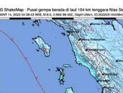 Gempa 6.7 Magnitudo Guncang Pesisir Barat Sumatera
