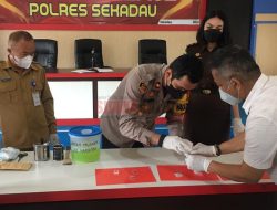 BB Sabu dan Ekstasi di Musnahkan Polres Sekadau