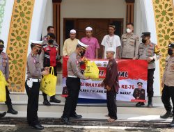Sambut HUT Bhayangkara ke 76, Polres Tubaba Gelar Baksos