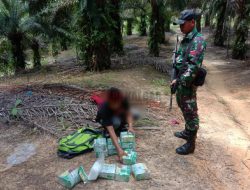 Penyelundupan Sabu 13,6 Digagalkan Satgas Pamtas Yonif 645/Gty