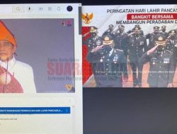 Kapolres Landak Hadiri Upacara Peringatan Hari Lahir Pancasila secara Virtual