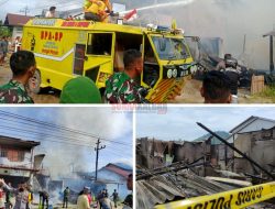 Asap Ngepul Bikin Panik, Tiga Ruko di Anjongan Tak Terselamatkan