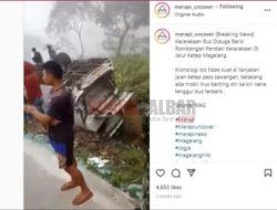 Diduga Tak Kuat Menanjak, Bus Berisi Pendaki dan Mobil Terlibat Kecelakaan di Ketep Magelang