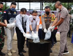 Kapolres Sanggau Pimpin Pemusnahan 4 Kg Sabu