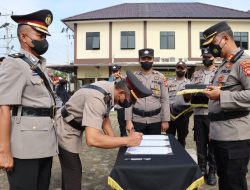 Sejumlah Perwira Diganti, Kapolres Sanggau Pimpin Upacara Sertijab