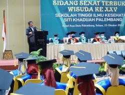 Hadiri Wisuda STIKES Siti Khadijah Palembang, Herman Deru Minta para Wisudawan/i  Memberikan Edukasi Kesehatan pada Masyarakat
