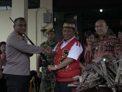 Masyarakat Landak Sukarela Menyerahkan Senjata Api Rakitan untuk Dimusnahkan