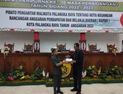 Rapat Paripurna ke -10 Masa Sidang I Tahun Sidang 2022/2023, Wali Kota Palangka Raya Sampaikan Nota Keuangan RAPBD 2023