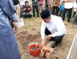 Bupati Askolani Meletakan Batu Pertama Pembangunan Sekolah Islam Terpadu di Kabupaten Banyuasin