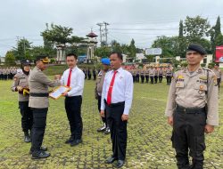 Berhasil Ungkap Kasus Curas, Kapolres Lampura Pimpin Sertijab dan Pemberian Reward