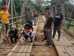 Jembatan Nanga Mahap Rusak, Forkopimca Perbaiki Kerusakan