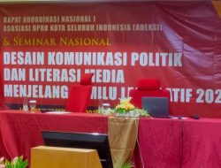 Ketua DPRD Kota Palangka Raya Hadiri Rakornas Adeksi Pertama 2023 di Jakarta