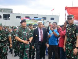 Wakil Gubernur Sumsel H. Mawardi Yahya Mengikuti Upacara Pemberangkatan Satgas Yonif Raider 200/BN TA 2023