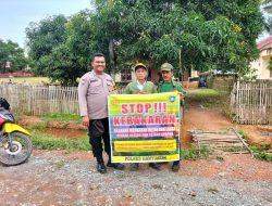 Personel Polsek Betung Sosialisasi Karhutla
