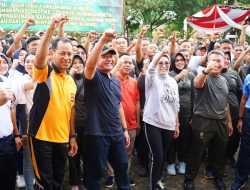 Olaraga Bersama Forkopimda,  Herman Deru Launching Sarana Olahraga Jasdam II/Sriwijaya