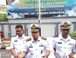 Upacara Serah Terima Lanal Palembang dari Kolonel Laut (P) Widyo Sasongko kepada Kolonel Laut (P) Sandy Kurniawan