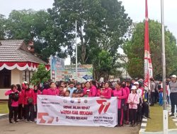 Lepas Jalan Santai HUT Bhayangkara ke-77, Wabup Sekadau Sambut Baik