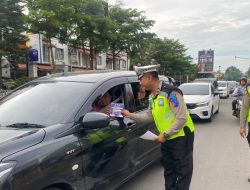 Hari Pertama Operasi Patuh, Satlantas Polres Pandeglang Imbau Pengendara