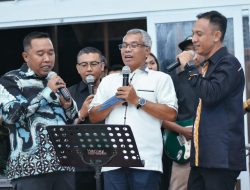 Potret Bupati Martin, Nyanyi Bersama Pejabat Lama Dandim dan Danlanal Ketapang