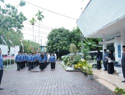 Peringati HUT RI ke-78, Dinas Kominfo Asahan Gelar Upacara Pengibaran Bendera