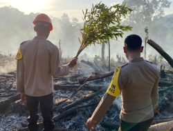 Cek Titik Hotspot, Polsek Sokan Melawi Berikan Imbauan Supaya Warga Tak Bakar Lahan