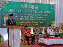 109 Dewan Hakim MTQ XXXI Kalbar Dilantik, Ini Pesan Gubernur