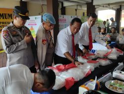 Polres Sanggau Musnahkan Barang Bukti  Narkoba Seberat  19.945,12 Gram
