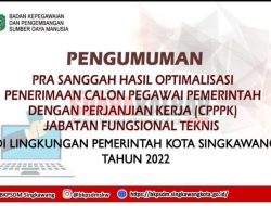 Hasil Optimalisasi Penerimaan CPPPK Tenaga Teknis 2022, Pengumuman Pra Sanggah