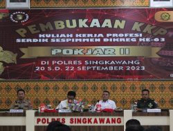 Pembukaan KKP Serdik Sespimen Dikreg ke-63 di Polres Singkawang