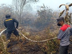 Polres Mempawah dan Tim Gabungan Masih Bekerja Keras Padamkan Karhutla di Desa Bukit Batu