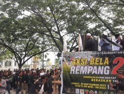Ribuan Masyarakat Kalbar Bersatu dalam Aksi Unjuk Rasa, Bela Masyarakat Melayu Rempang