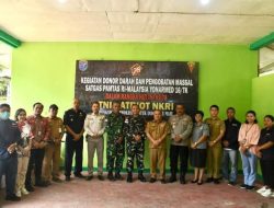 Satgas Pamtas Yonarmed 16/Tumbak Kaputing Gelar Aksi Donor Darah di Perbatasan RI-Malaysia