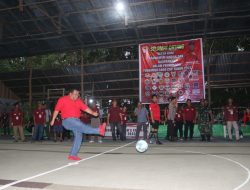 Heri Saman Buka Turnamen Futsal Garu Cup 2023 di Mempawah Hulu Landak