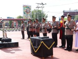 Polres Sanggau Lakukan Sertijab Kabagops, Kabaglog, Kasat Binmas dan Tiga Kapolsek