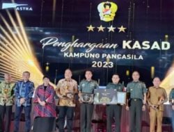Wabup Asahan Terima Penghargaan KASAD Kampung Pancasila 2023